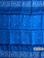 Turquoise Blue Pure Silk Tussar Handloom Saree