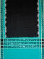 Turquoise and Black Sambalpuri Handloom Cotton Dress Material