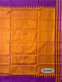 Violet and Yellow Double Pallu Handloom Berhampuri Pure Silk Patta Saree