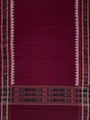 White and Maroon Ashwini Pattern Sambalpuri Handloom Cotton Dress Material