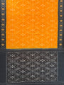 Yellow and Black Pochampally Mercerised Cotton Handloom Saree in Ikkat Pattern