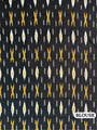Yellow and Black Pochampally Mercerised Cotton Handloom Saree in Ikkat Pattern